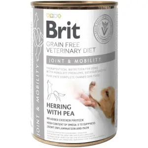 Вологий корм Brit GF VetDiet Joint & Mobility для собак, підтримка здоров'я суглобів, оселедець, індичка та горошок, 400 г