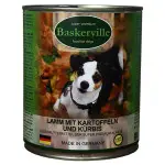 Консервований корм Baskerville для собак. Баранина з картоплею та гарбузом 800г