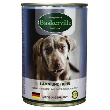 Консервований корм Baskerville для собак. Ягня та півень 400г