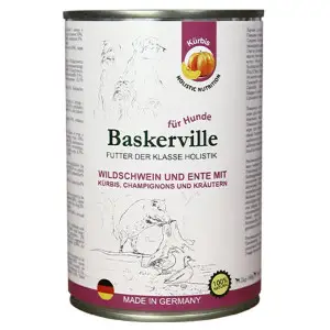 Консервований корм Baskerville HF Holistic Холістик класу. Кабан і качка з гарбузом для собак, 400г