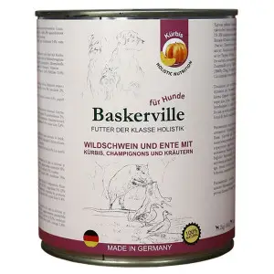 Консервований корм Baskerville HF Holistic Холістик класу. Кабан і качка з гарбузом для собак, 800г