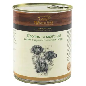 Консервований корм Hubertus Gold для собак Кролик та картопля 800г