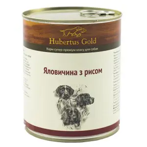 Консервований корм Hubertus Gold для собак Яловичина з рисом 800г