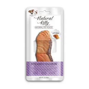 Ласощі Natural Kitty Original Series STEAMED SALMON для котів та собак у вигляді шматочків лосося приготованих на пару 30г
