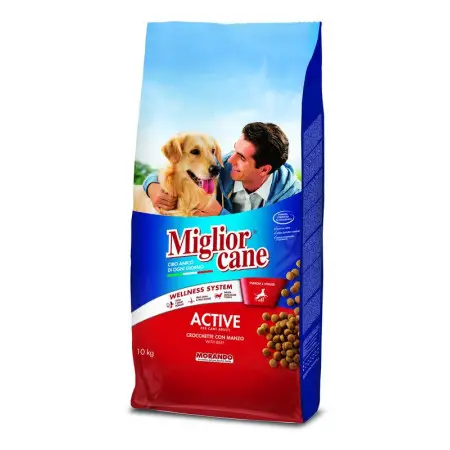 Migliorcane Active повнораціонний сухий корм для дорослих активних собак з яловичиною та злаками, підтримка тонусу м'язів, кісток, шкіри та шерсті, 10 кг