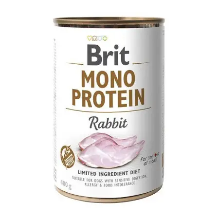 Вологий корм Brit Mono Protein Rabbit для собак, з кроликом, 400 г