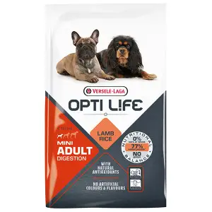 Opti Life Adult Digestion Mini ОПТІ ЛАЙФ ЯГНЯ МІНІ МАЛИХ сухий суперпреміум корм для собак з чутливим травленням міні та малих порід 7,5 кг