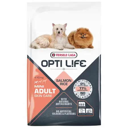 Opti Life Adult Skin Care Mini ОПТІ ЛАЙФ ЛОСОСЬ МІНІ МАЛИХ сухий суперпреміум корм для собак міні та малих порід 7,5 кг