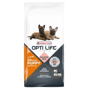 Opti Life Puppy Sensitive ОПТІ ЛАЙФ ЛОСОСЬ ДЛЯ ЦУЦЕНЯТ сухий суперпреміум корм для цуценят всіх порід 12,5 кг