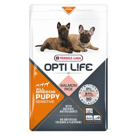 Opti Life Puppy Sensitive ОПТІ ЛАЙФ ЛОСОСЬ ДЛЯ ЦУЦЕНЯТ сухий суперпреміум корм для цуценят всіх порід 2,5 кг