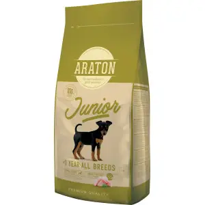 Повноцінний сухий корм для цуценят усіх порід Araton JUNIOR All Breeds 15кг