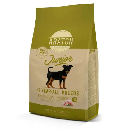 Повноцінний сухий корм для цуценят усіх порід Araton JUNIOR All Breeds 3кг