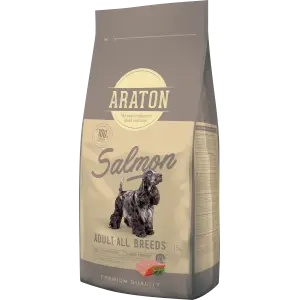 Повноцінний сухий корм з лососем для дорослих собак усіх порід Araton SALMON Adult All Breeds 15кг
