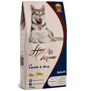 Повнораціонний корм для дорослих собак How Meow Dog Adult з ягням та рисом 15кг