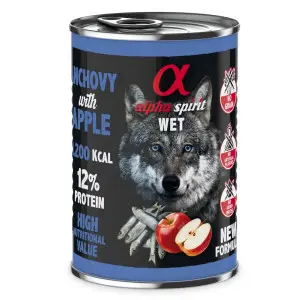 Влажный корм Alpha Spirit Anchovy with Apple c анчоусами и яблоками для взрослых собак 400 г (as576314)