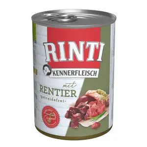 Rinti Kennerfleisch mit Rentier РІНТІ КЕННЕРФЛЯЙШ ОЛЕНИНА беззерновий повнораціонний натуральний вологий корм для собак 400 г