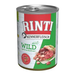 Rinti Kennerfleisch mit Wild РІНТІ КЕННЕРФЛЯЙШ ДИЧИНА беззерновий повнораціонний натуральний вологий корм для собак 400 г