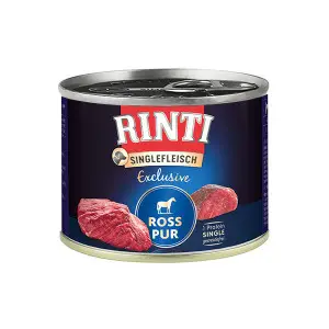 Rinti Singlefleisch Exclusive Ross Pur РІНТІ КОНИНА МОНОПРОТЕЇН беззерновий повнораціонний натуральний вологий корм для собак 185 г