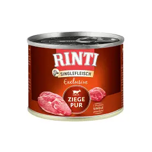 Rinti Singlefleisch Exclusive Ziege Pur РІНТІ КОЗА МОНОПРОТЕЇН беззерновий повнораціонний натуральний вологий корм для собак 185 г