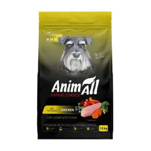 Сухий корм AnimAll для собак, зі свіжою куркою, 12 кг