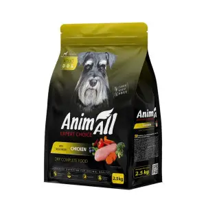 Сухий корм AnimAll для собак, зі свіжою куркою, 2.5 кг
