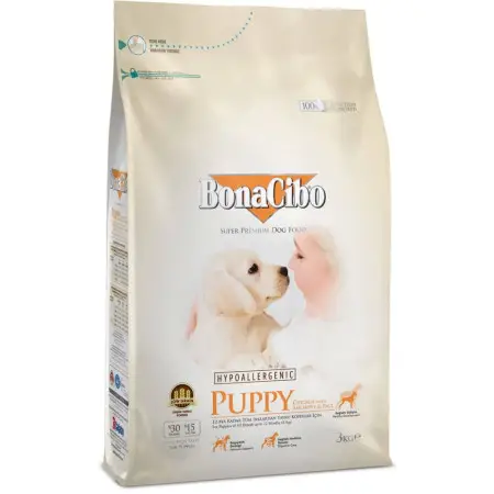 Сухий корм BonaCibo Puppy Chicken&Rice with Anchovy з м'ясом курки, анчоусами та рисом для цуценят всіх порід, віком до 12 місяців 3 кг