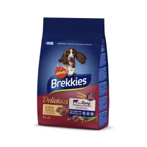 Сухий корм Brekkies Dog Delice Meat для собак усіх порід з яловичиною 3 кг