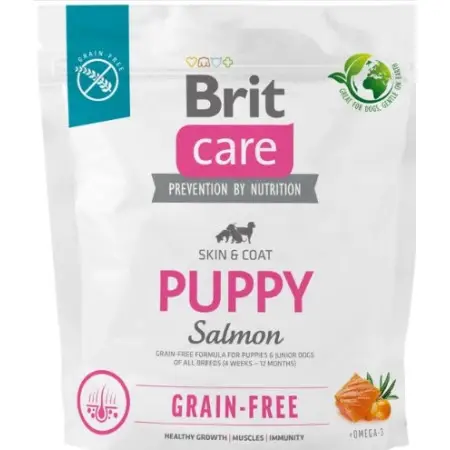 Сухой корм Brit Care Dog Grain-free Puppy для щенков, беззерновой с лососем, 1 кг
