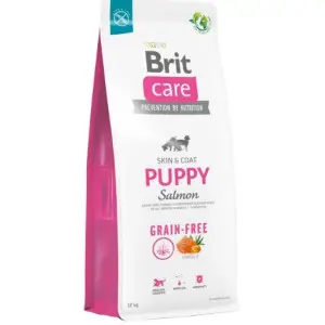 Сухой корм Brit Care Dog Grain-free Puppy для щенков, беззерновой с лососем, 12 кг