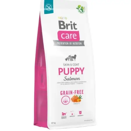 Сухой корм Brit Care Dog Grain-free Puppy для щенков, беззерновой с лососем, 12 кг