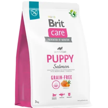 Сухой корм Brit Care Dog Grain-free Puppy для щенков, беззерновой с лососем, 3 кг