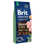 Сухий корм Brit Premium Dog Junior XL для цуценят та юніорів гігантських порід, з куркою, 15 кг