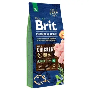 Сухий корм Brit Premium Dog Junior XL для цуценят та юніорів гігантських порід, з куркою, 15 кг