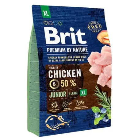 Сухий корм Brit Premium Dog Junior XL для цуценят та юніорів гігантських порід, з куркою, 3 кг