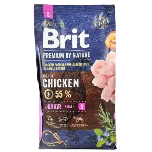 Сухий корм Brit Premium Dog Junior S для цуценят дрібних порід, з куркою, 12 кг