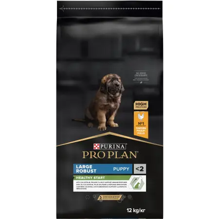 Сухий корм для цуценят великих порід Purina Pro Plan Large Robust Puppy, з куркою, 12 кг