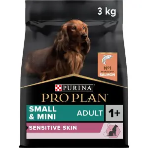 Сухий корм для дорослих собак дрібних порід із чутливою шкірою Purina Pro Plan Small & Mini Sensitive Skin, з лососем, 3 кг