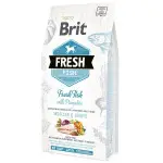 Сухой корм Brit Fresh для взрослых собак больших пород, для мышц и суставов, с рыбой и тыквой, 12 кг