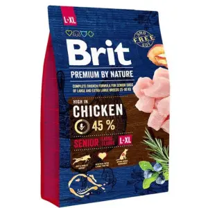 Сухий корм Brit Premium Dog Senior L+XL для старіючих собак великих порід, з куркою, 3 кг