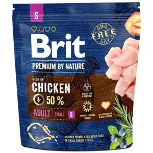 Сухий корм Brit Premium Dog Adult S для дорослих собак малих порід, з куркою, 1 кг