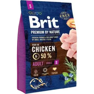 Сухий корм Brit Premium Dog Adult S для дорослих собак малих порід, з куркою, 8 кг