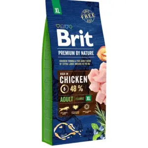 Сухий корм Brit Premium Dog Adult XL для дорослих собак гігантських порід, з куркою, 15 кг