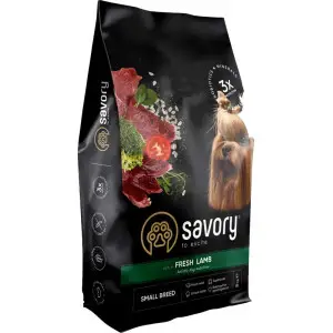 Сухий корм Savory для собак гурманів малих порід, зі свіжим ягням, 8 кг