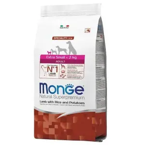 Сухий корм для собак Monge Dog Extra Small Adult ягня та картопля, 2,5 кг