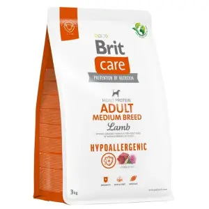 Сухий корм Brit Care Dog Hypoallergenic Adult Medium Breed для собак середніх порід, гіпоалергенний з ягням, 3 кг