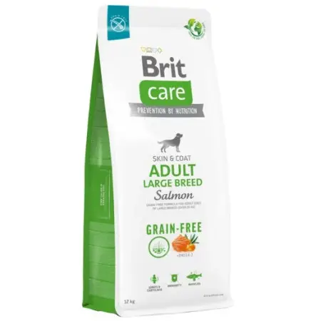 Сухой корм Brit Care Dog Grain-free Adult Large Breed для собак больших пород, беззерновой с лососем, 12 кг