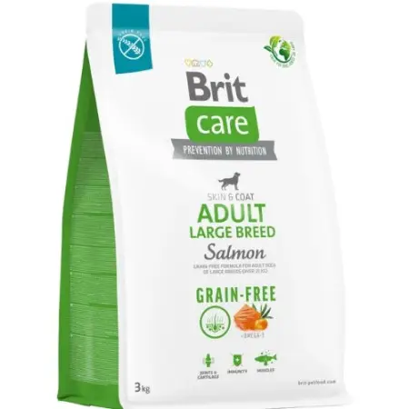 Сухой корм Brit Care Dog Grain-free Adult Large Breed для собак больших пород, беззерновой с лососем, 3 кг