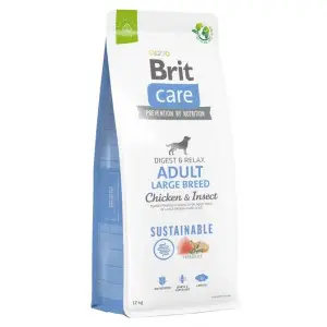 Сухой корм Brit Care Dog Sustainable Adult Large Breed для собак больших пород, с курицей и насекомыми, 12 кг