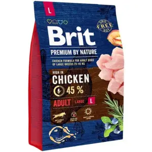 Сухий корм Brit Premium Dog Adult L для дорослих собак великих порід, з куркою, 3 кг