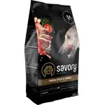 Сухий корм Savory для собак усіх порід, зі свіжою качкою й кроликом, 1 кг